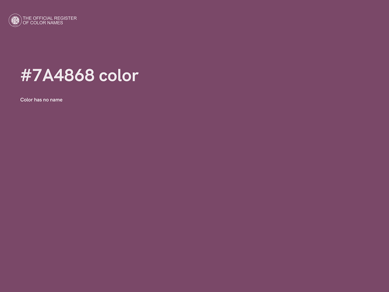 #7A4868 color image
