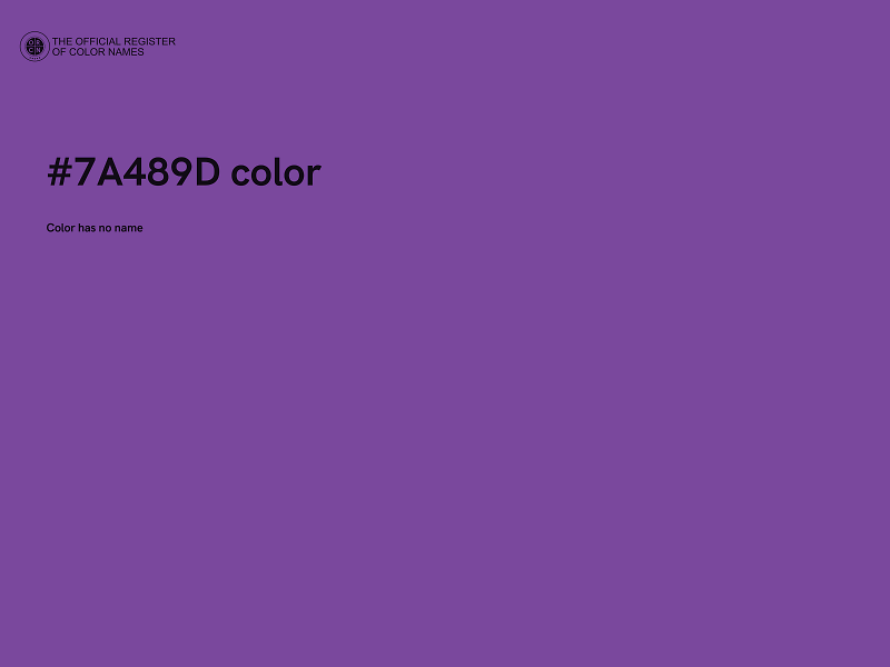 #7A489D color image