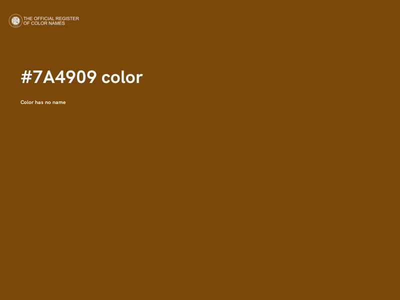 #7A4909 color image