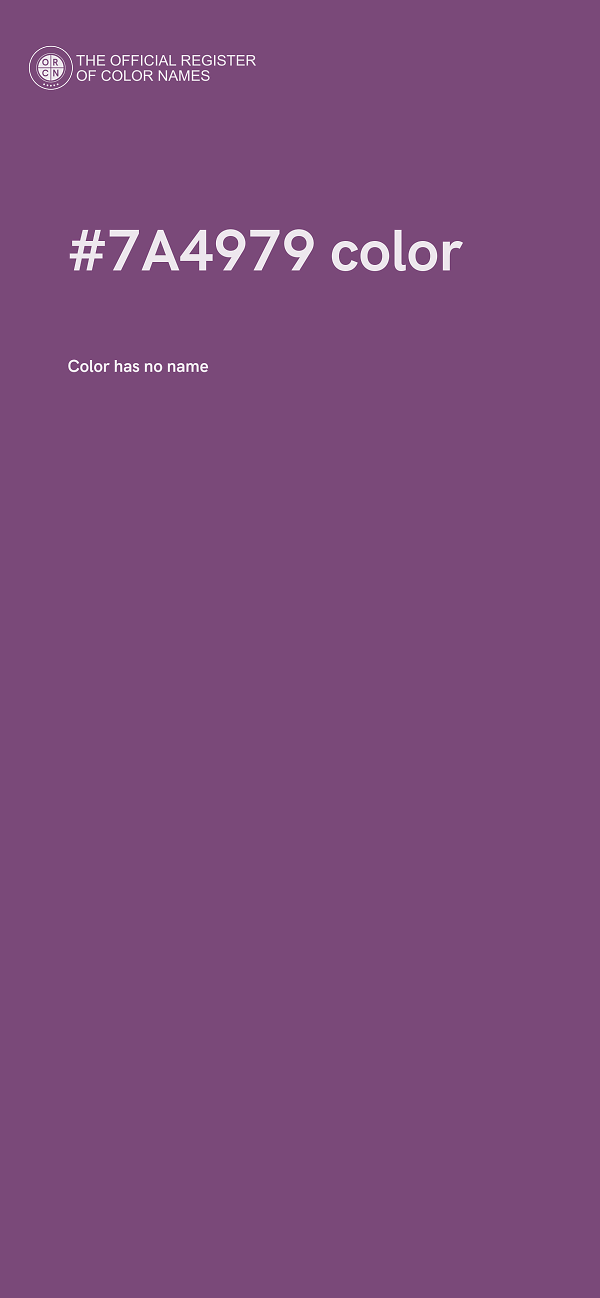 #7A4979 color image