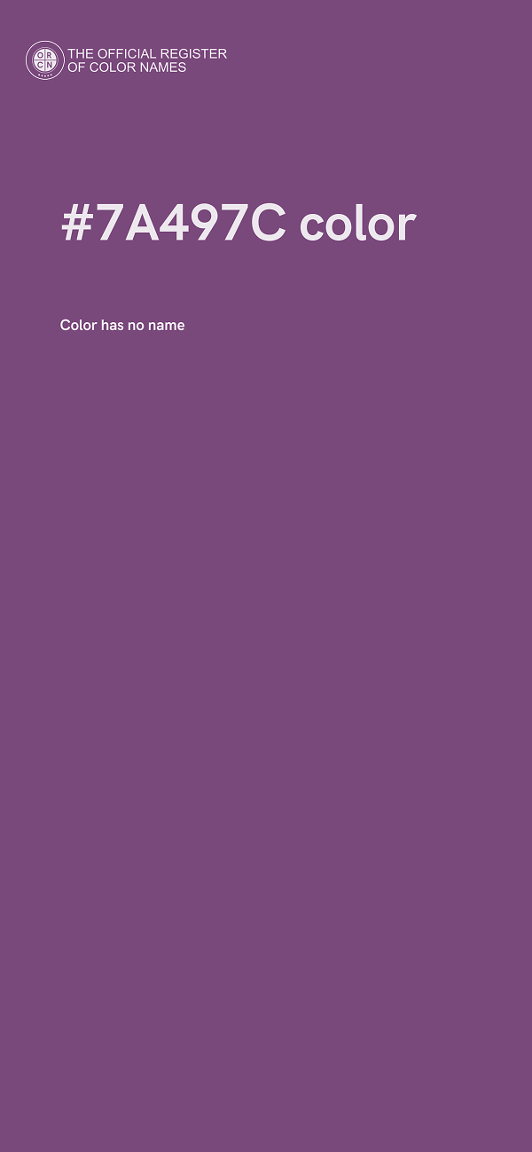 #7A497C color image