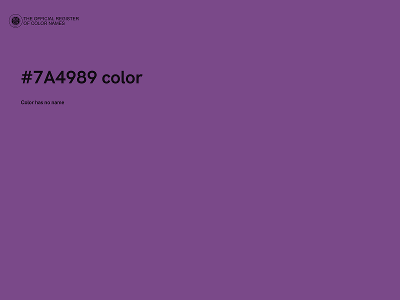 #7A4989 color image