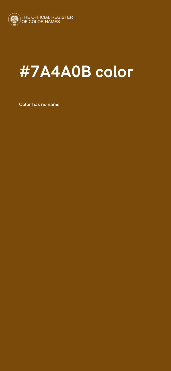#7A4A0B color image