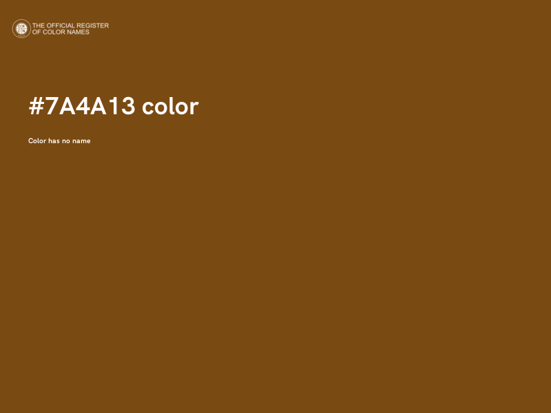 #7A4A13 color image