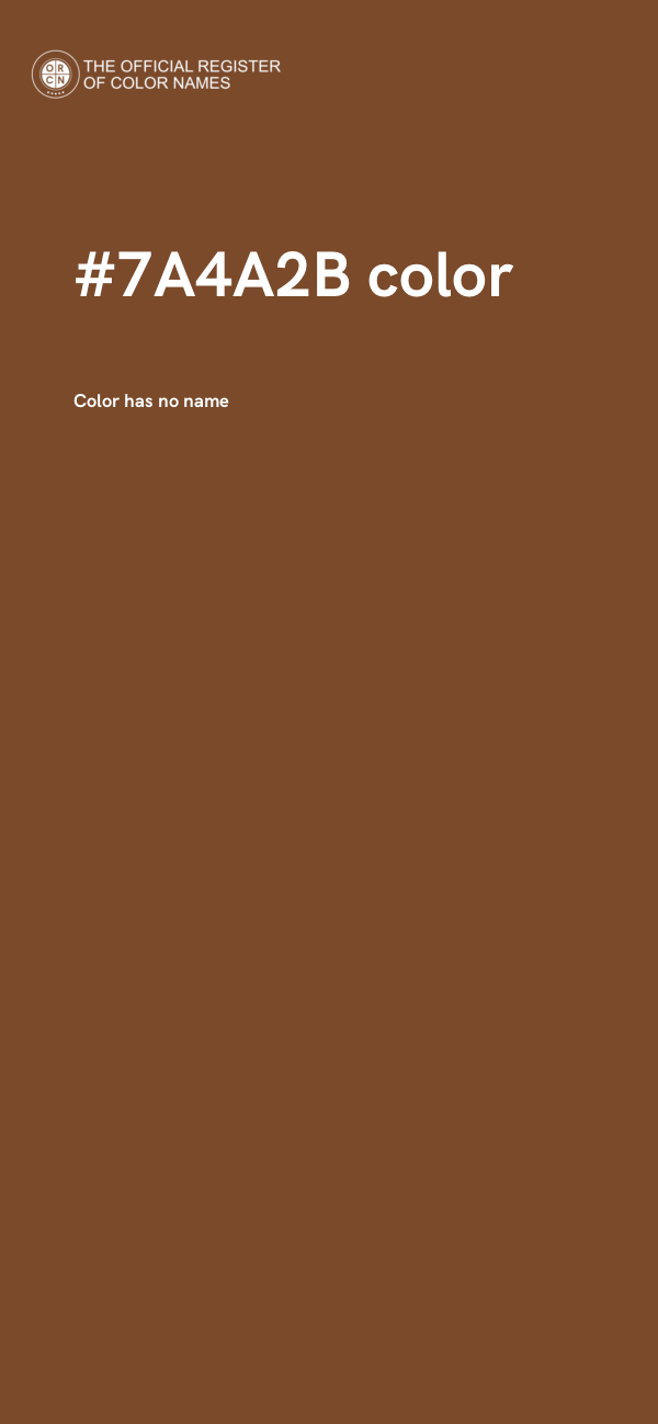 #7A4A2B color image