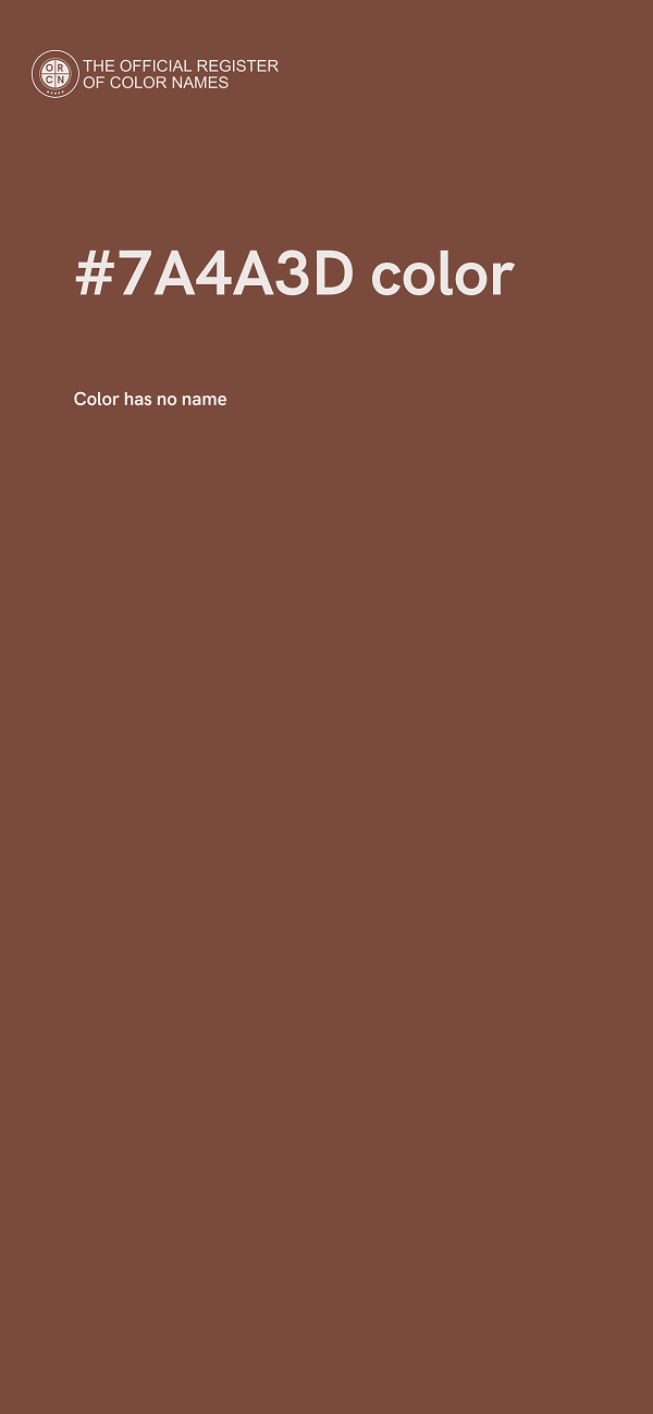 #7A4A3D color image