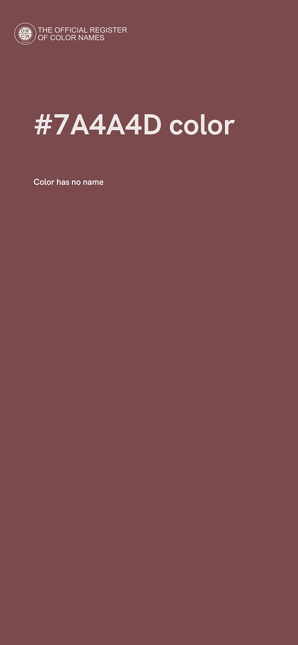 #7A4A4D color image