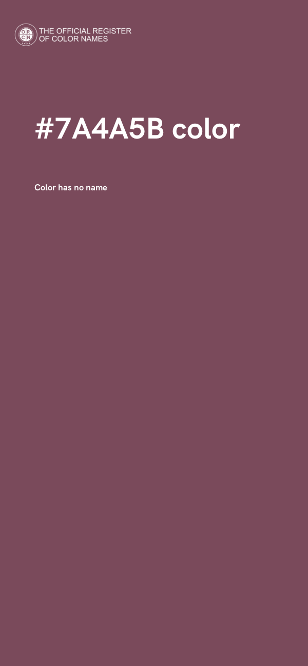 #7A4A5B color image