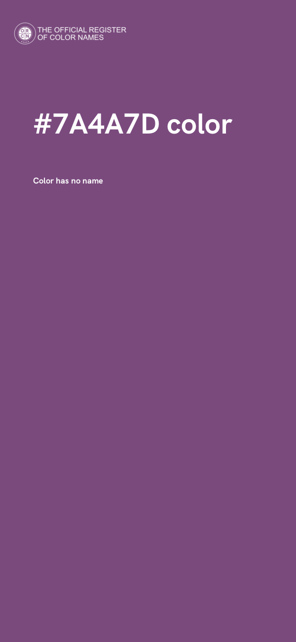 #7A4A7D color image