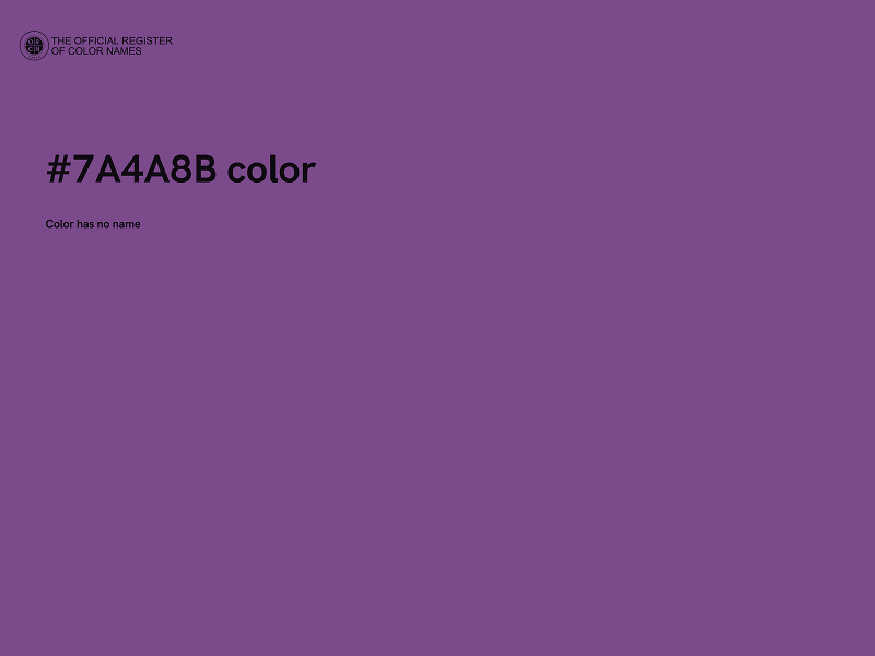#7A4A8B color image