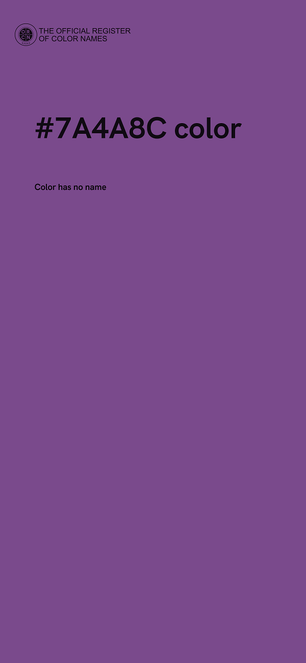 #7A4A8C color image
