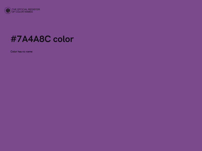 #7A4A8C color image