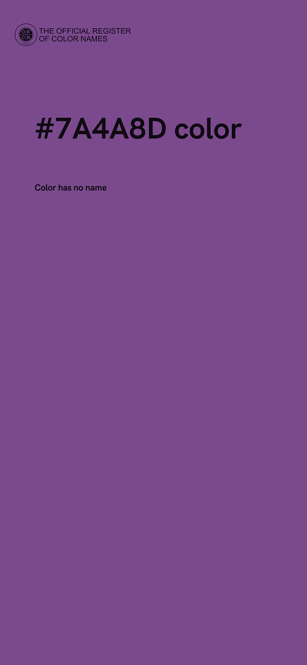 #7A4A8D color image