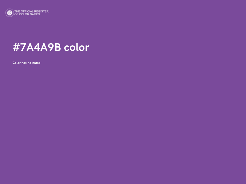 #7A4A9B color image
