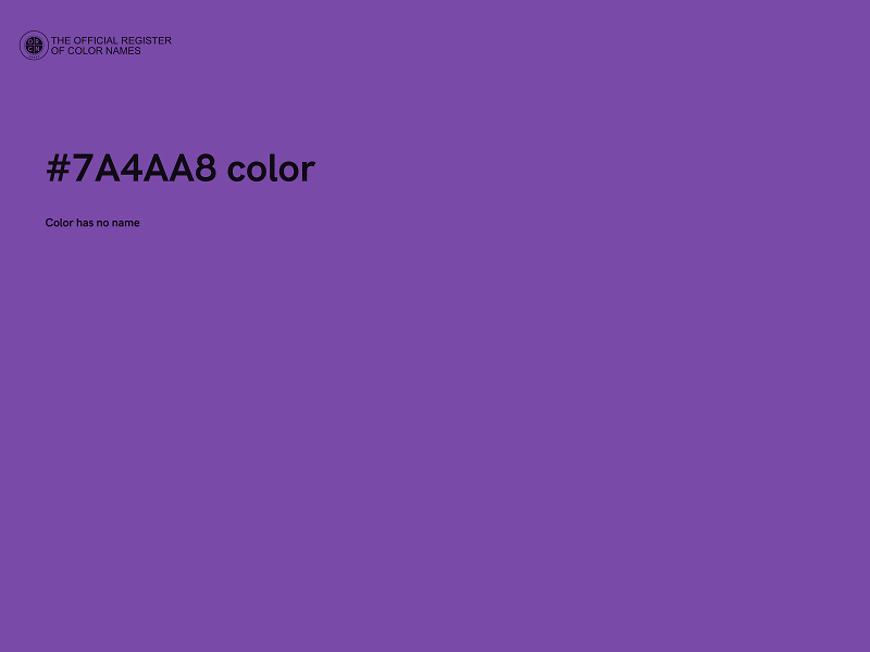 #7A4AA8 color image