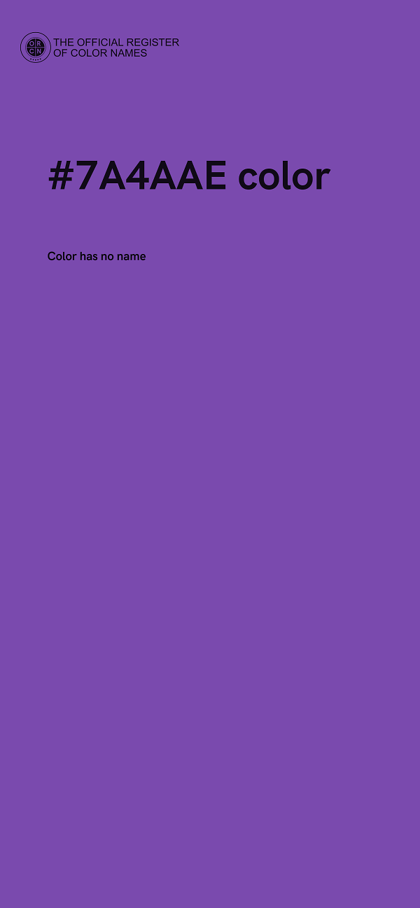 #7A4AAE color image