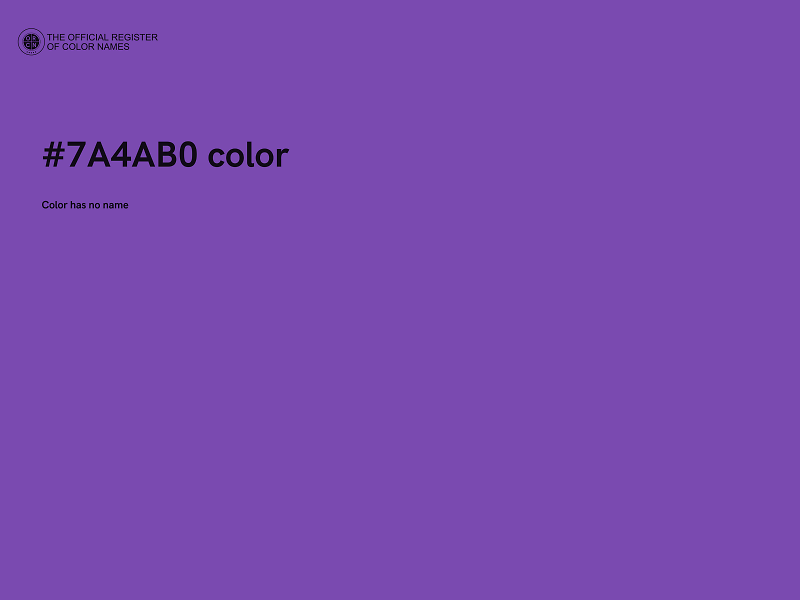 #7A4AB0 color image