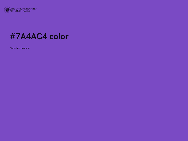 #7A4AC4 color image
