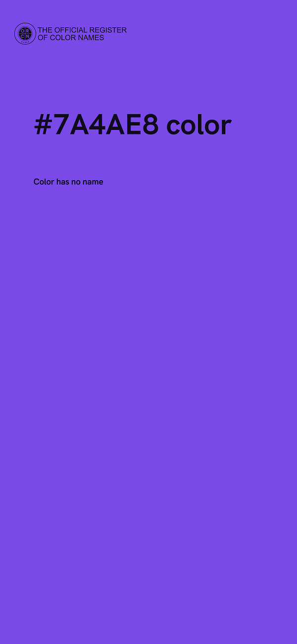 #7A4AE8 color image