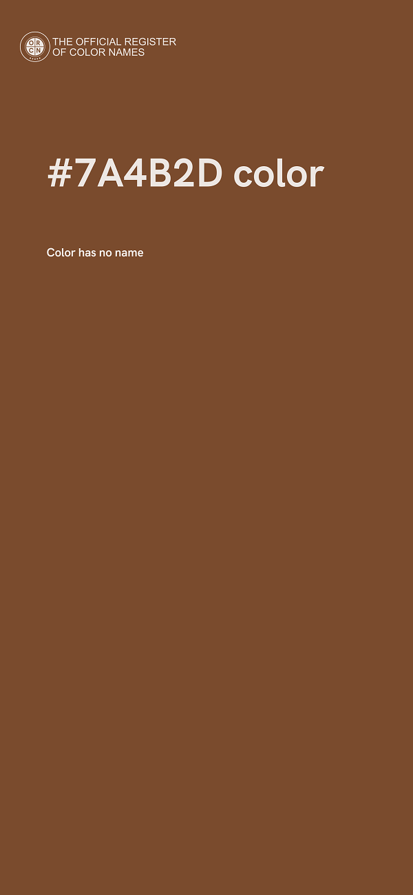 #7A4B2D color image