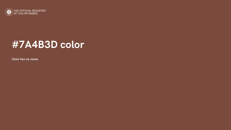 #7A4B3D color image