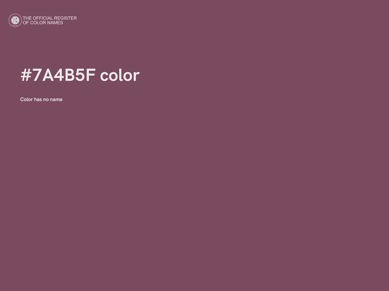 #7A4B5F color image