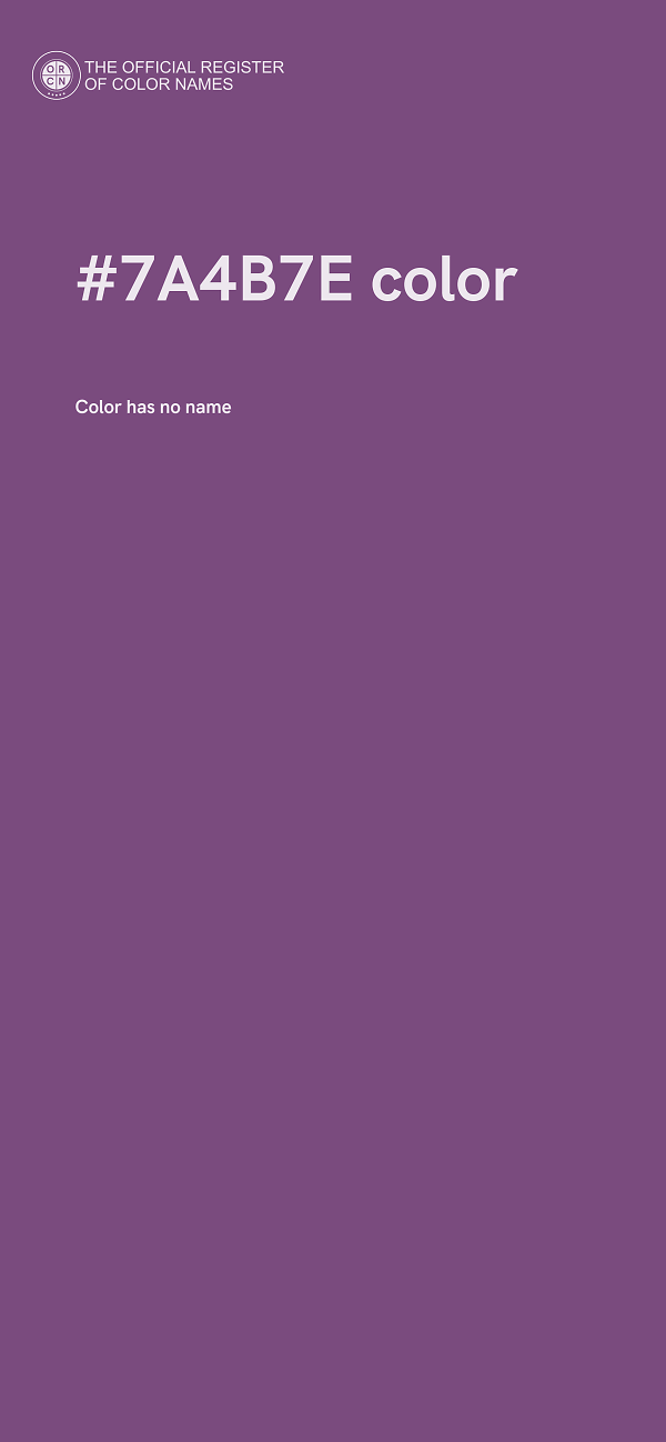 #7A4B7E color image