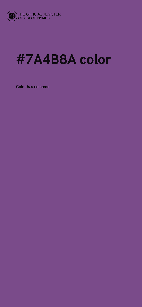 #7A4B8A color image