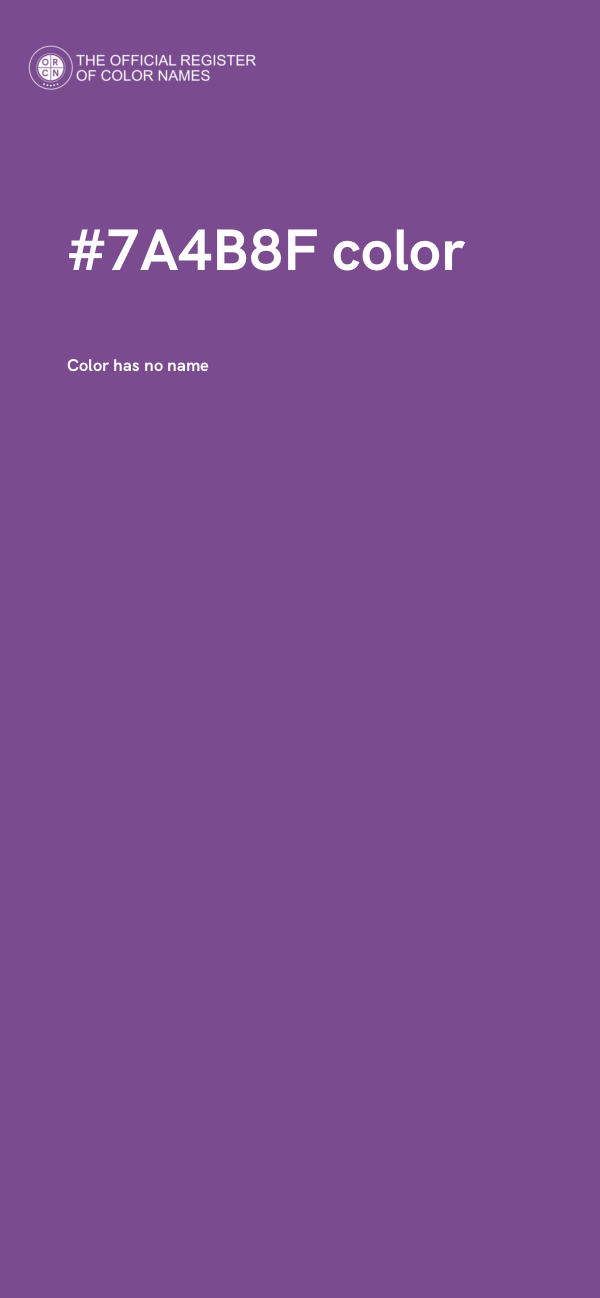 #7A4B8F color image