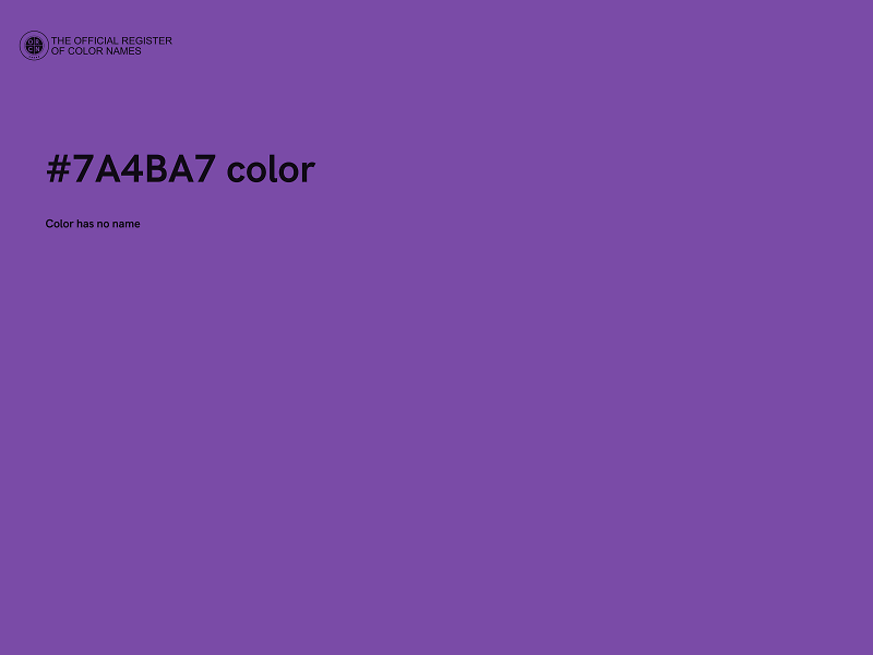 #7A4BA7 color image