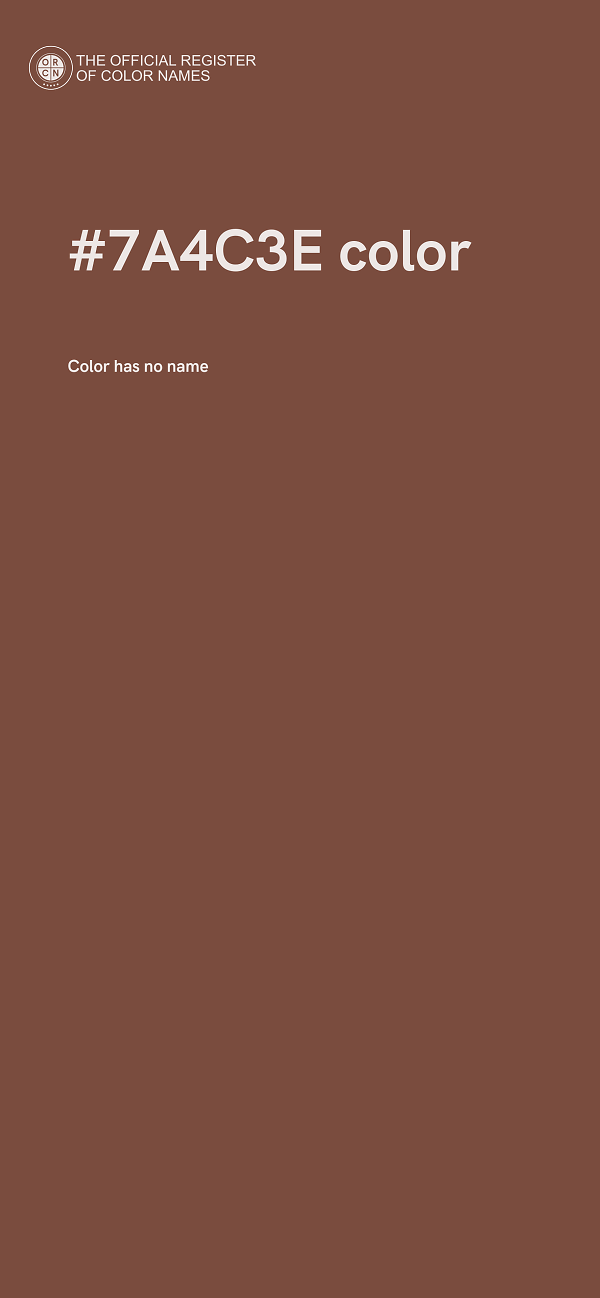 #7A4C3E color image