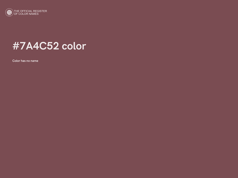 #7A4C52 color image