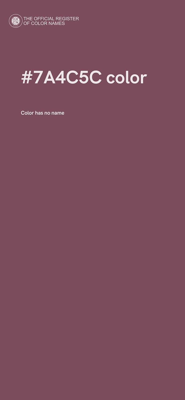 #7A4C5C color image