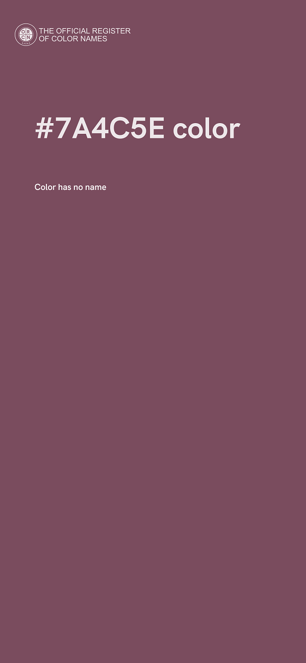 #7A4C5E color image