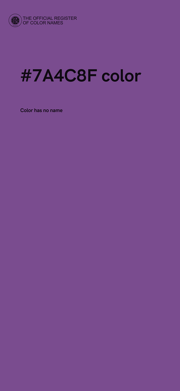 #7A4C8F color image