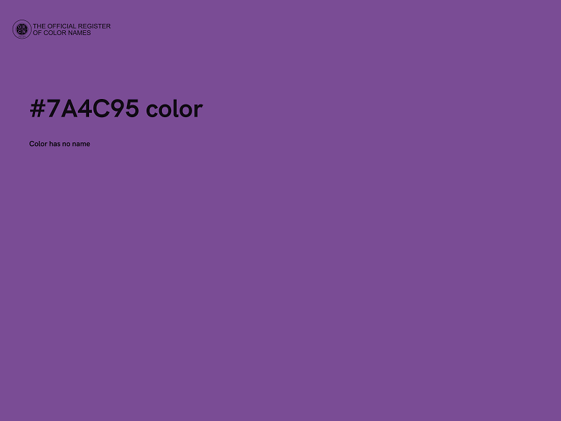 #7A4C95 color image