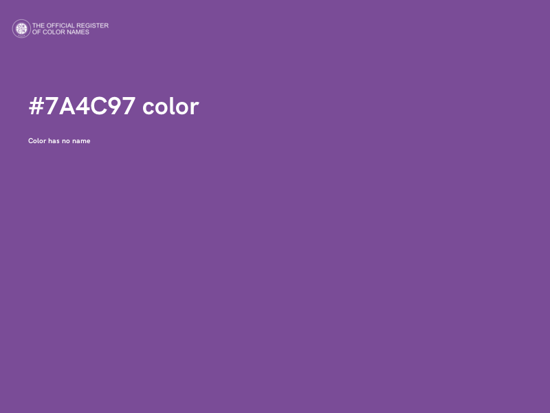 #7A4C97 color image