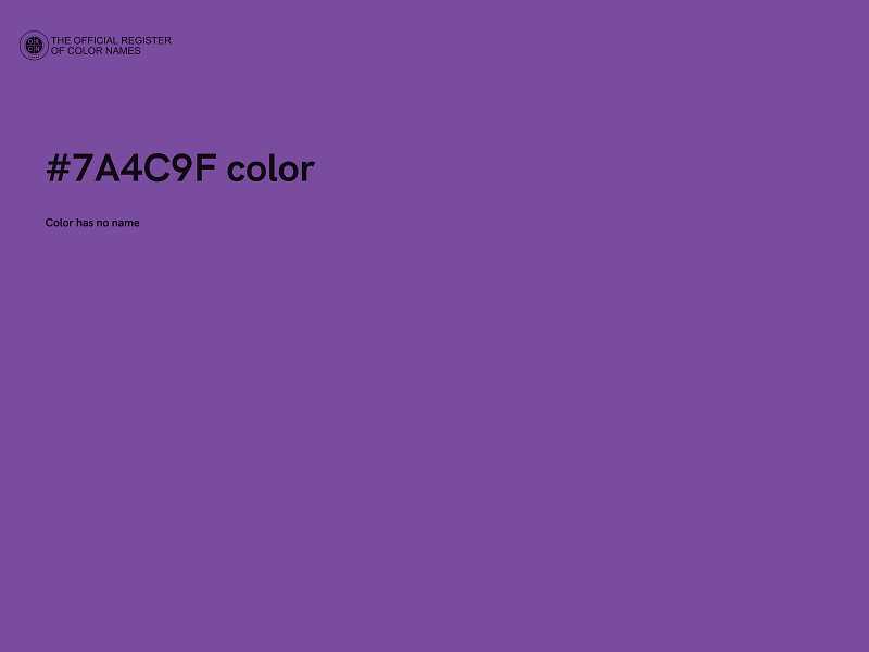 #7A4C9F color image