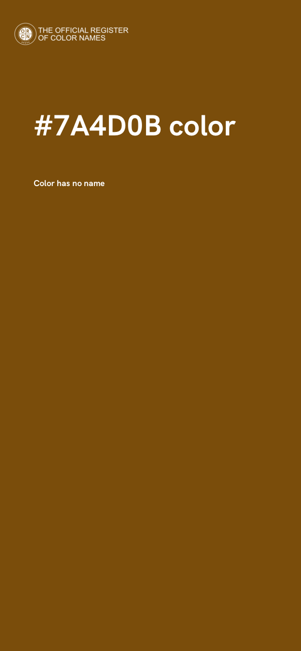#7A4D0B color image