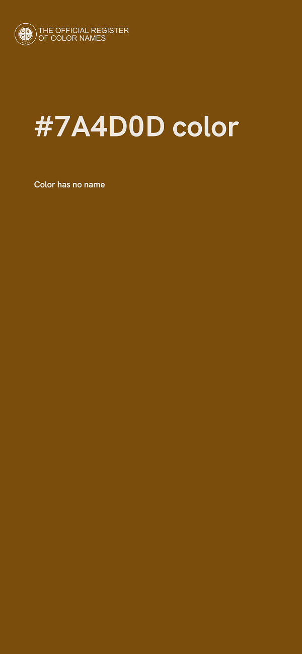 #7A4D0D color image