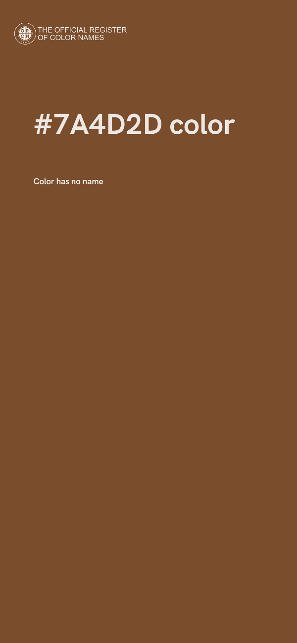 #7A4D2D color image