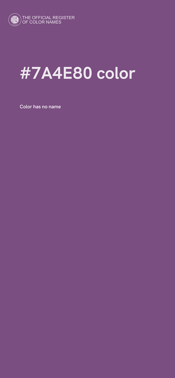 #7A4E80 color image