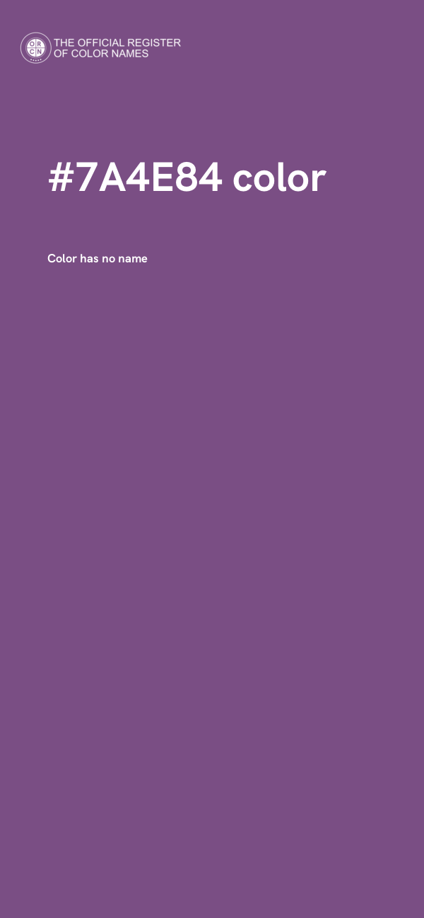 #7A4E84 color image