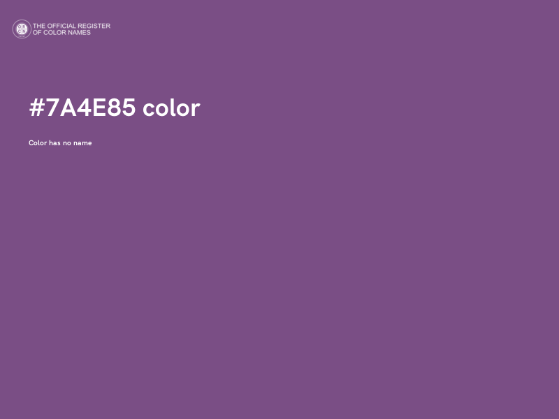 #7A4E85 color image