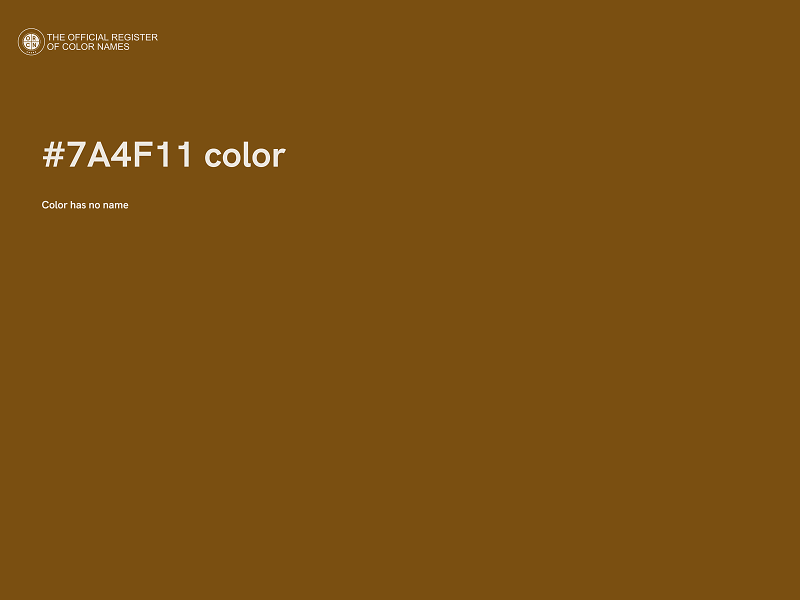 #7A4F11 color image