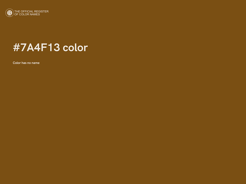 #7A4F13 color image