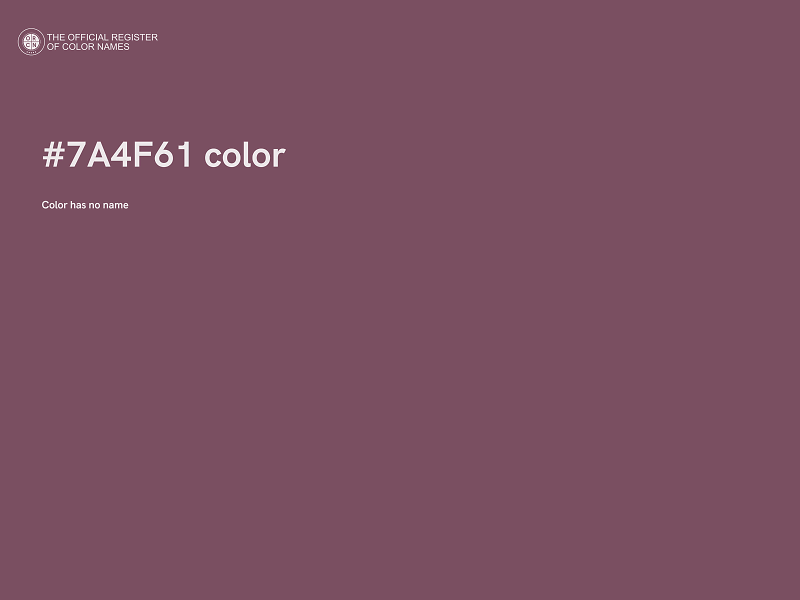 #7A4F61 color image