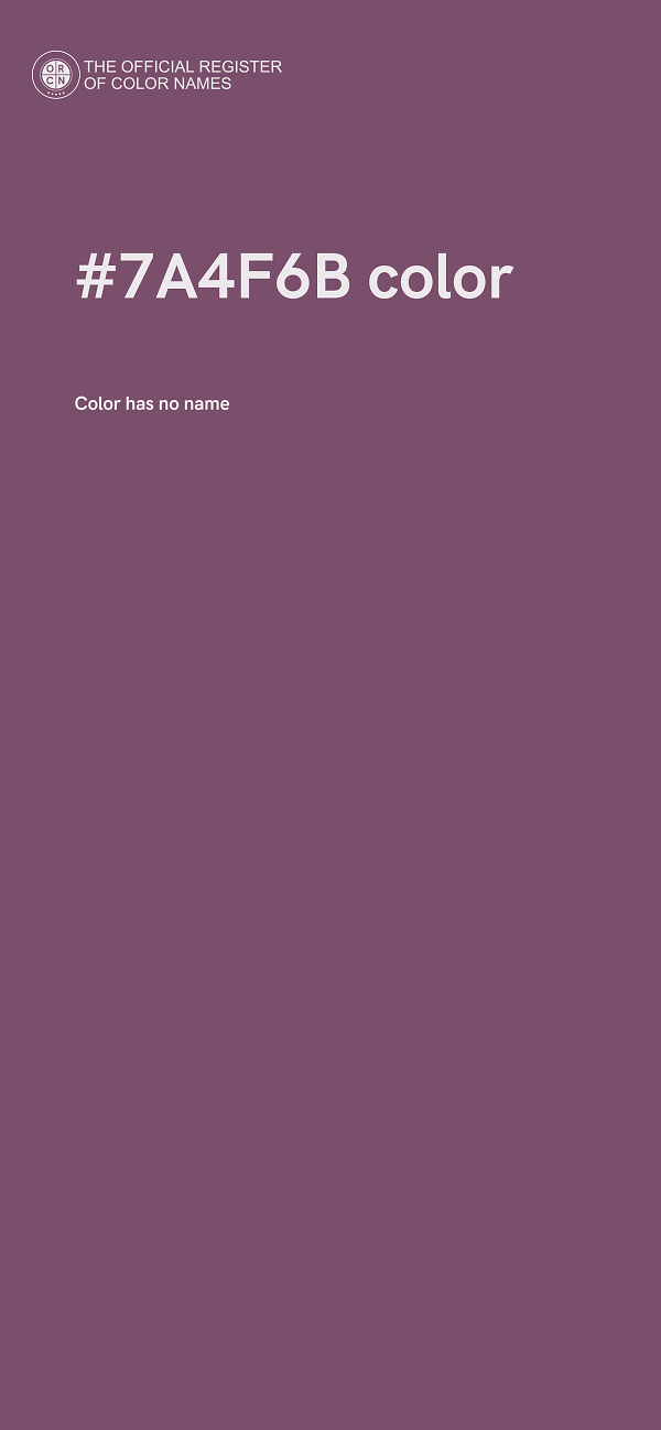 #7A4F6B color image