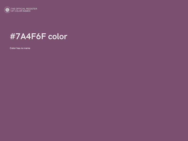 #7A4F6F color image