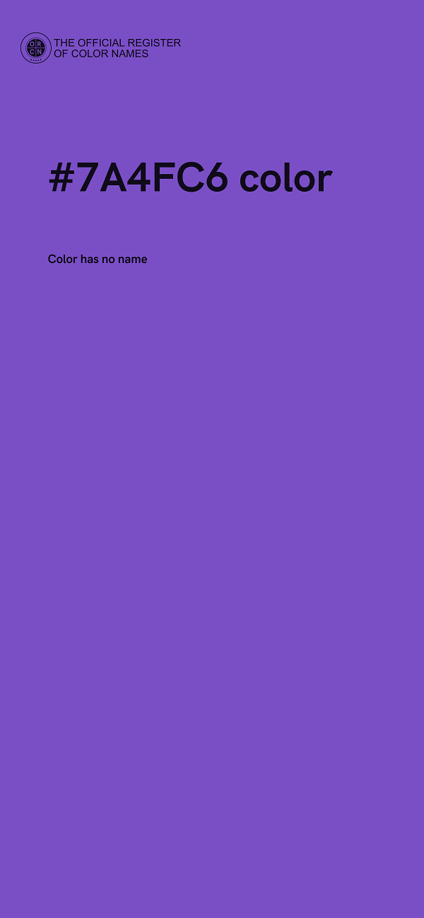 #7A4FC6 color image
